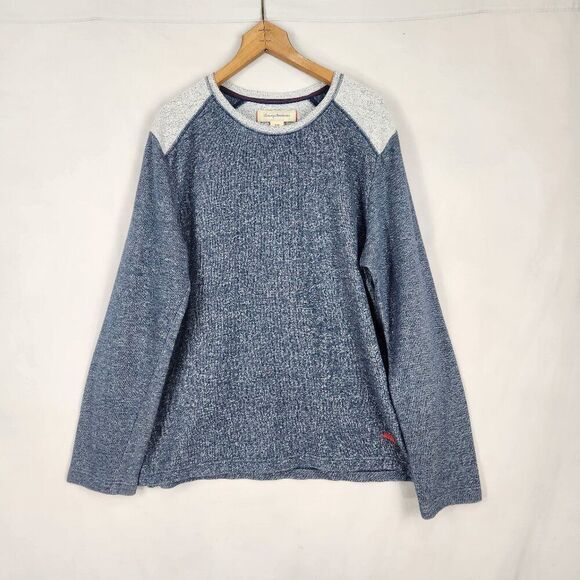 Tommy Bahama Pullover Sweatshirt Men's Medium Round Neck Blue Gray Sweater - Picture 1 of 7